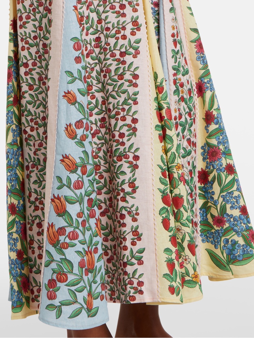 Farm Rio Fruit Beauty Scarf floral linen-blend maxi dress - Picture 6 of 9